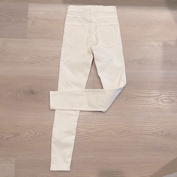 NWOT Zara Sculpted High Rise TRF Skinny Jeans in Ecru color. - Picture 4 of 4